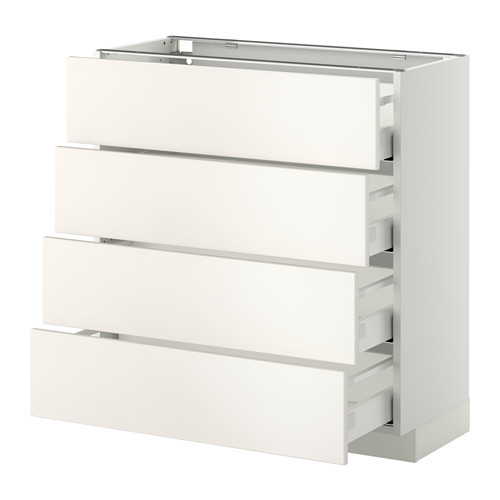 Mueble de cocina blanco METOD con elegantes cajones, diseño moderno y minimalista.