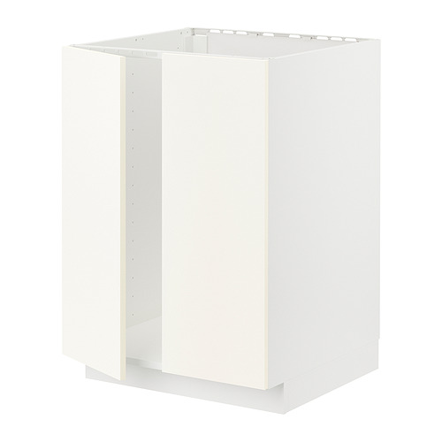Un mueble METOD blanco, rectangular de líneas limpias, diseñado para el almacenamiento en la cocina. Tiene un aspecto suave y moderno.