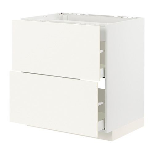 Mueble de cocina METOD blanco con cajones y separador.