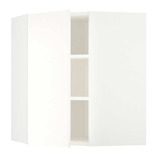 Juego de armarios de cocina METOD blanco. Tres estantes, diseño ajustable, aspecto minimalista moderno.