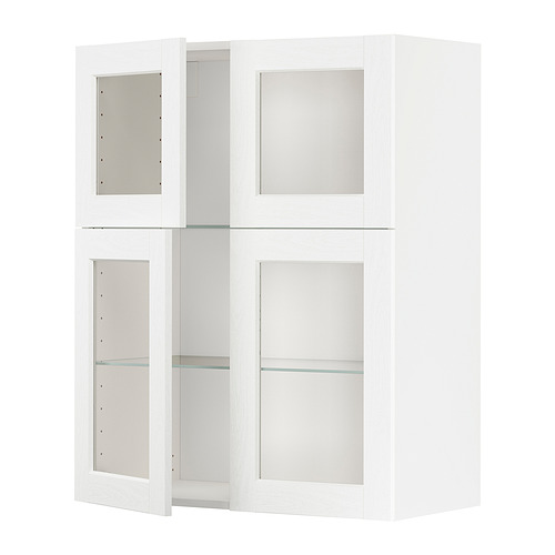 METOD, wall cabinet with shelves/4 glass doors. 1 of 3 open dialog