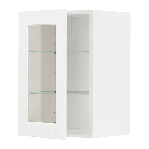 METOD, wall cabinet with shelves and glass door. 1 of 3 open dialog