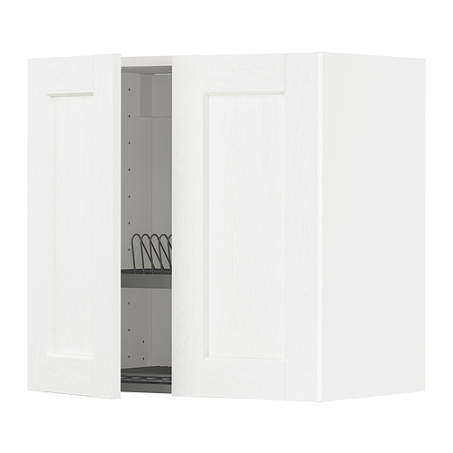 METOD, wall cabinet with dish drainer and 2 doors. 1 of 3 open dialog