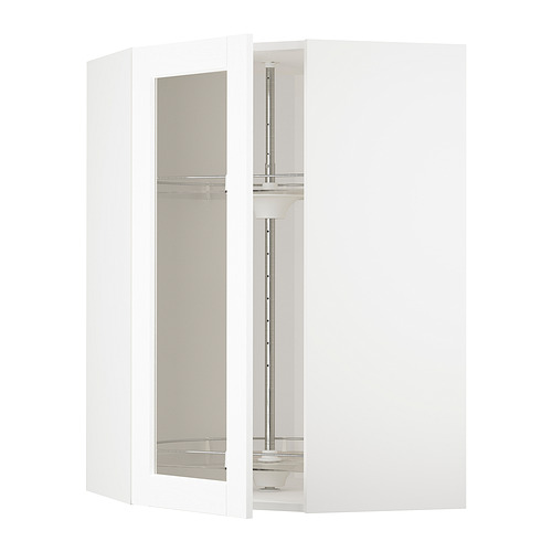 METOD, corner wall cab w carousel/glass dr. 1 of 3 open dialog