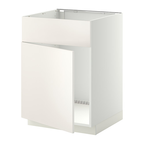 Un mueble de cocina METOD blanco con un diseño liso y una estructura robusta.