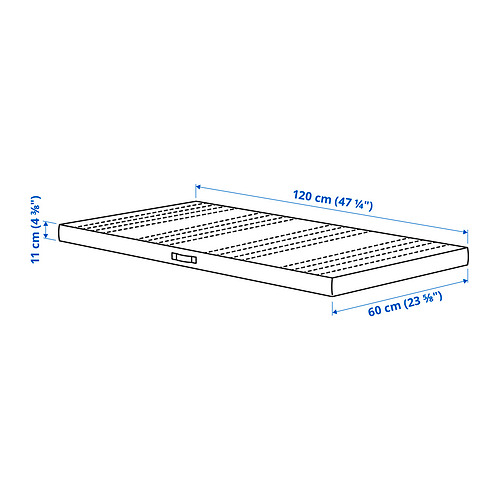 JÄTTETRÖTT, pocket spring mattress for cot. 8 of 8 open dialog