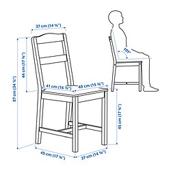 Measurement Illustration - HAUGA chair