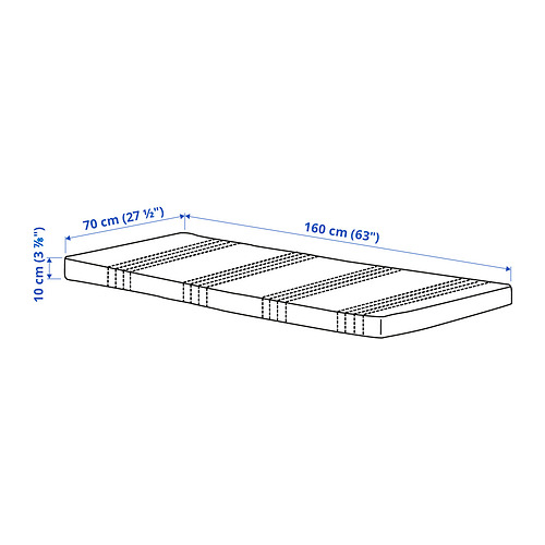 UNDERLIG, colchón espuma cama jóvenes. 8 de 8 open dialog