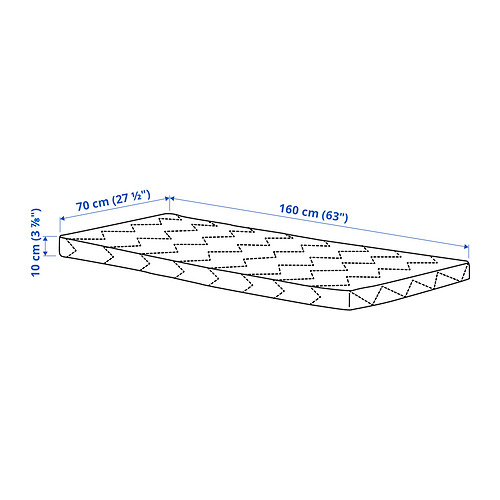 UNDERLIG, foam mattress for junior bed. 6 of 6 open dialog