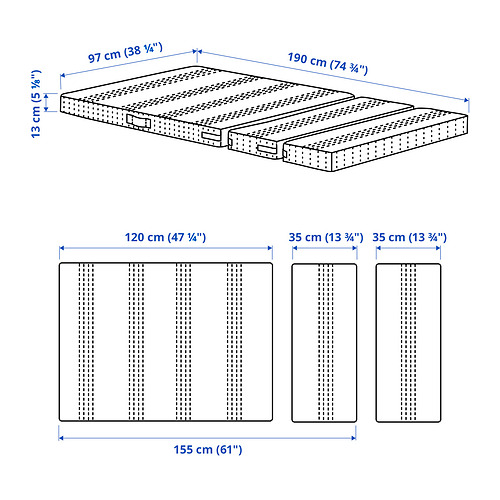 ÖMSINT, pocket spring mattress for ext bed. 5 of 5 open dialog