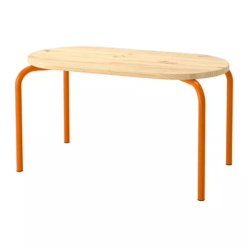 IKEA Santo Domingo - GREJSIMOJS children's table, wood, orange, 33 1 ...