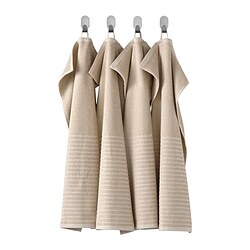 VÅGSJÖN, hand towels, set 3, Light beige