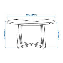 Measurement Illustration - MÖRBYLÅNGA/GRÖNSTA table and 4 chairs