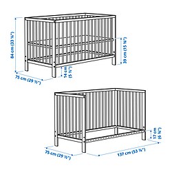 Measurement Illustration - GULLIVER crib