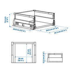 Measurement Illustration - MAXIMERA drawer, medium