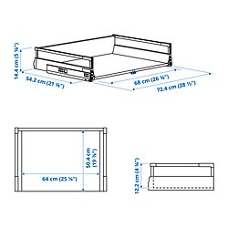 Measurement Illustration - MAXIMERA drawer, medium