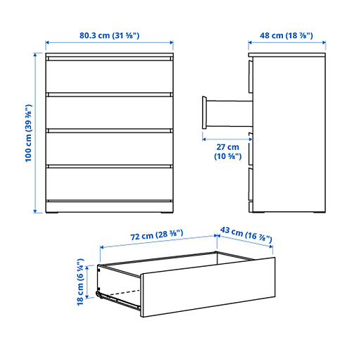 MALM, chest 4 drawers. 4 of 4 open dialog