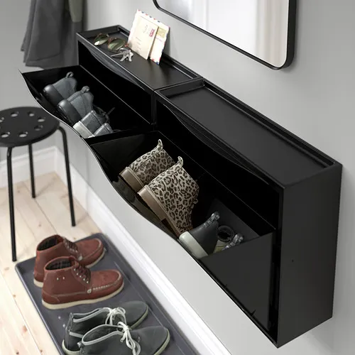IKEA Santo Domingo - TRONES shoe/storage cabinet, black, 20 1/2