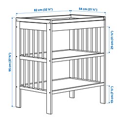 Measurement Illustration - GULLIVER changing table