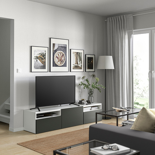 BESTÅ, banco para TV+cajones y puerta 6 de 7 open dialog