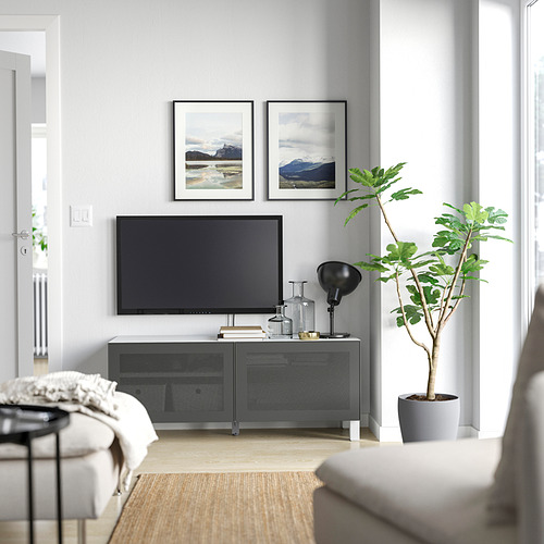 BESTÅ, TV bench with drawer runner, soft-closing. 6 of 8 open dialog