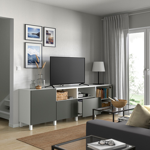 BESTÅ, TV bench with drawer runner, push-open 7 of 8 open dialog