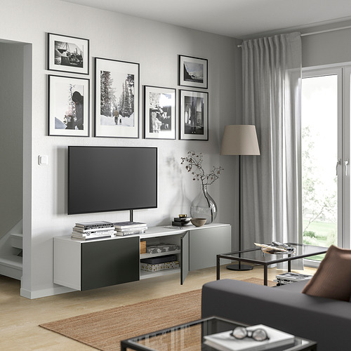 BESTÅ, banco para TV con puertas 7 de 7 open dialog