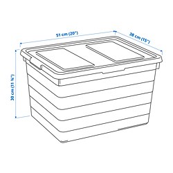 Measurement Illustration - SOCKERBIT box with lid