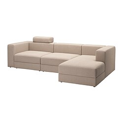 JÄTTEBO, 4-seat modular sofa, Samsala grey beige