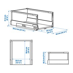 Measurement Illustration - MAXIMERA drawer, high