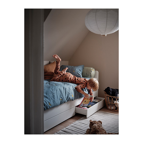 SLÄKT, bed frame with underbed and storage & LURÖY slatted 4 of 8 open dialog