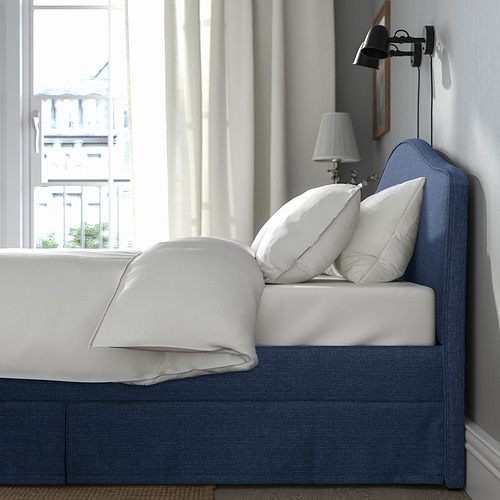 RAMNEFJÄLL, upholstered bed frame. 4 of 13 open dialog