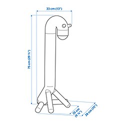 Ilustración de medidas - GREJSIMOJS adorno eléctrico LED, piso
