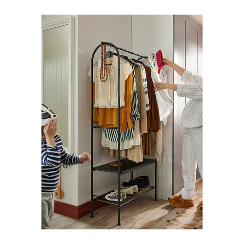 GRÅFJÄLLET, clothes rack with shoe storage 3 of 8 open dialog