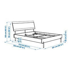 Measurement Illustration - RÅDMANSÖ bed frame