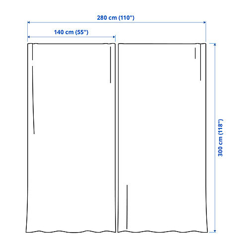 LENDA, curtains with tie-backs, 1 pair. 8 of 8 open dialog