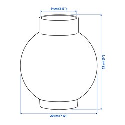 Ilustración de medidas - GLANSGRAN florero
