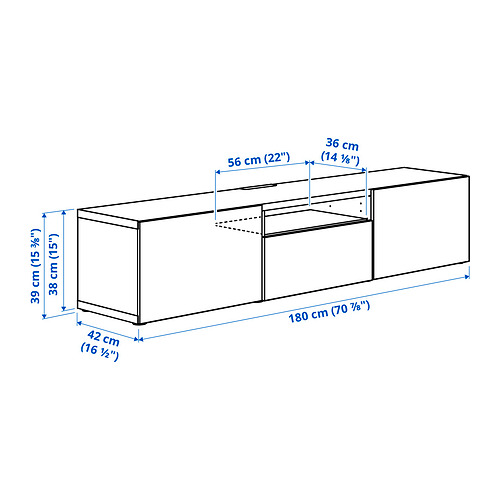 BESTÅ, TV bench. 5 of 6 open dialog