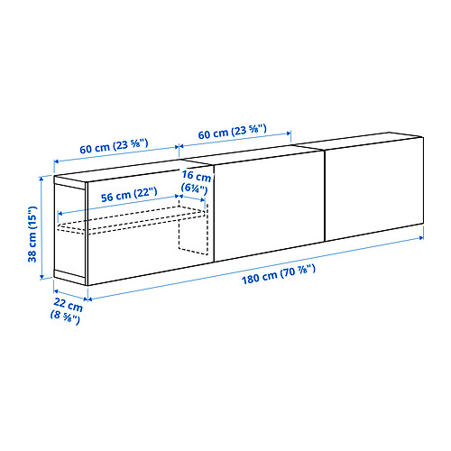 BESTÅ, wall-mounted cabinet combination. 2 of 2 open dialog