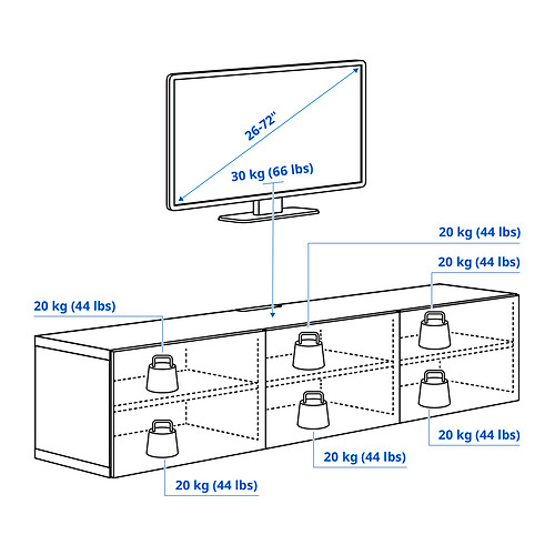 BESTÅ, mueble para TV+puertas. 8 de 8 open dialog