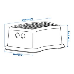 Ilustración de medidas - FÖRSIKTIG taburete para niños