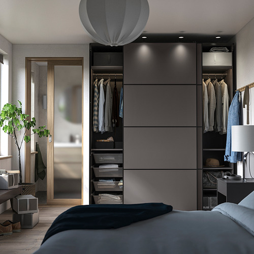 PAX / MEHAMN, wardrobe with sliding doors. 3 of 4 open dialog