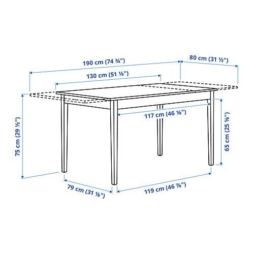 NÄSINGE, extendable table 5 of 5 open dialog
