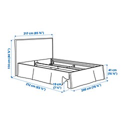 Ilustración de medidas - TÄRNKULLEN funda armazón de cama
