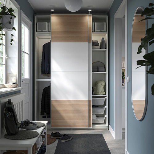 PAX / MEHAMN, wardrobe with sliding doors. 3 of 5 open dialog