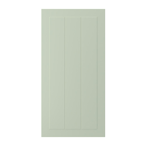 Puerta de armario verde STENSUND, rectangular con paneles ranurados, acabado lacado liso.