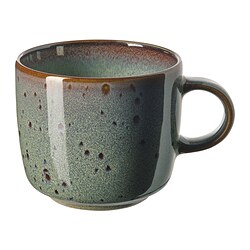 GLADELIG, taza, Beige-verde