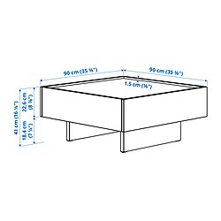 Measurement Illustration - TRANERED coffee table