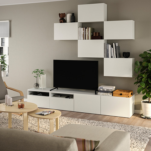 BESTÅ, TV storage combination con drawer runner, push-open. 2 of 7 open dialog