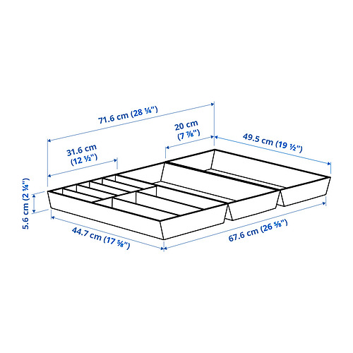 UPPDATERA, flatware tray/2 utensil trays. 3 of 3 open dialog